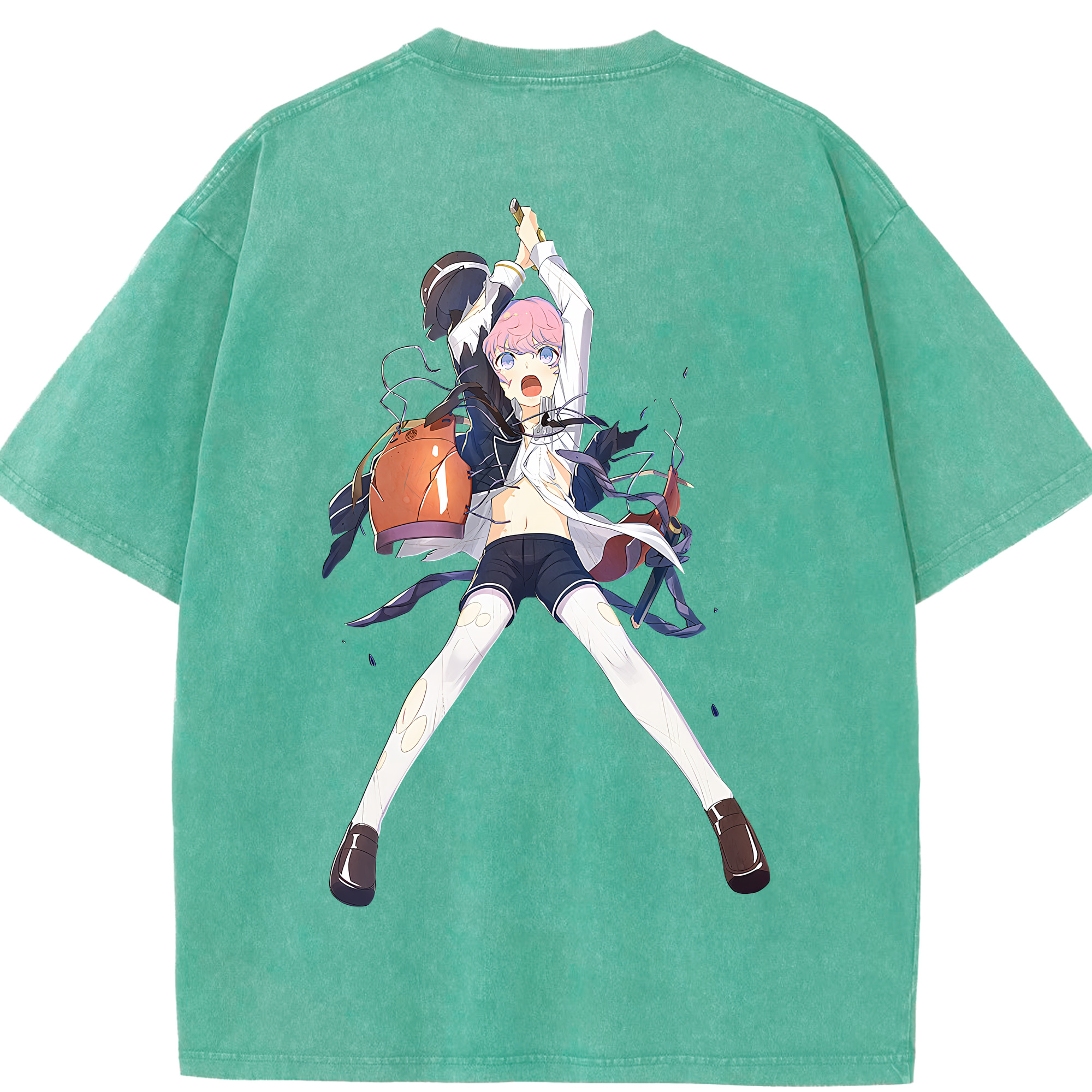 （画像用） 刀剣乱舞 Touken Ranbu 綿100% ヴィンテージ風 半袖Tシャツ（背面プリント）